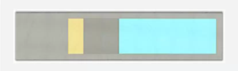 Fig. 9. OSF filter in the UV range on CaF2.