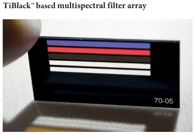 TiBlack™ based multispectral filter array